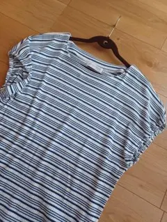 美品　ユナイテッドアローズ　ブラウス　コットン　ニット　ボーダー　お洒落のサムネイル