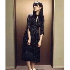 n*o様 mame kurogouchi 子花刺繍ワンピース 水色×黒 n*o様 mame kurogouchi 子花刺繍ワンピース 水色×黒 - メルカリ