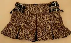 SHEIN　　 ロック✙ビジュアル系 ヒョウ柄ミニスカート見せパン付き