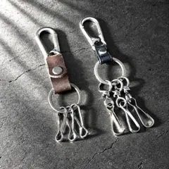 アメカジ カラビナ キーリング キーケース レザー 革 アクセサリー 小物 鍵