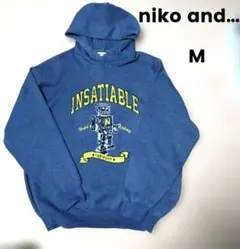 niko and... アソートモチーフジャガードニットパーカーM