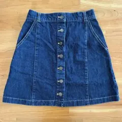 INGNI ダークデニム タイトスカート 前ボタン付き