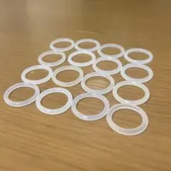 めじるしアクセサリー ゴム リング 透明 アンブレラ マーカー 16個 ガチャ