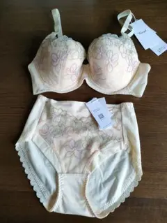 D75　トリンプ　天使のブラ魔法のハリ感 ブラジャーショーツセット