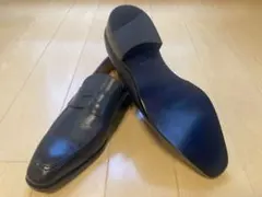 ブラックネイビーコインローファー ヒドゥンチャネルマッケイ製法 レザーソール