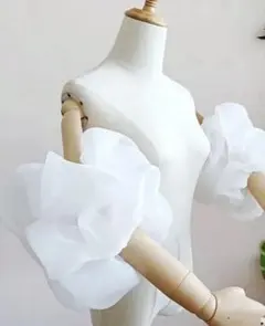 ドレス 付け袖 未使用 パフスリーブ オーガンジー