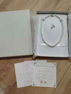 美品未使用★matthewmarksパール ネックレス＋イヤリングセット　箱付き