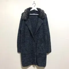 【ZARA】 ザラ レディース ロングニットカーディガン アウター ファー付き