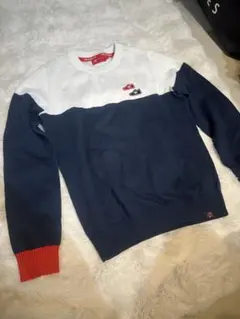 NEW BALANCE ネイビー ホワイト セーター M