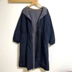 サマンサモスモスブルー リバーシブルモッズコート グレンチェック×ブラック