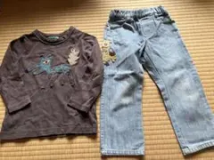 hakkakids 長袖トップス デニムパンツ セット