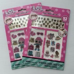 LOL Surprise ネイル＆ボディアートセット 52ピース×2枚セット