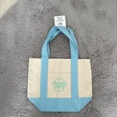 Trader Joe’s ミニキャンバストート　パステル ブルー 水色