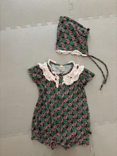 モイモルン　ロンパースボンネットセット　90