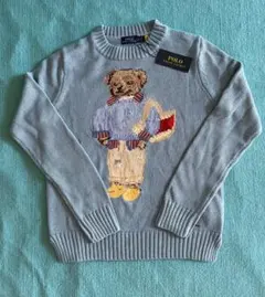 ポロベア ポロ ラルフローレン フリース スウェットシャツ ニット ライトブルー