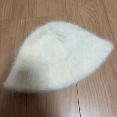 バケットハット　白　もこもこ