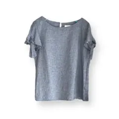【美品】MEICONNE｜ブラウス（半袖）｜M｜ネイビーのサムネイル