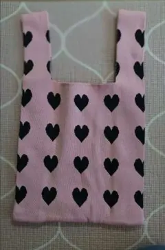 ハートニットバッグ