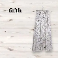 フィフス フレアロングスカート フラワー 花柄 フェミニン エレガント ひらひら