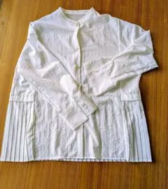【美品】 Demi-Luxe BEAMS タック バンドカラー シャツ デミルクスビームス タック バンドカラーシャツ - メルカリ