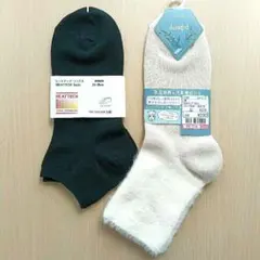 【新品】ユニクロ ヒートテックソックス & しまむら 靴下 2足セット 福助