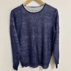 ADOLFO DOMINGUEZ ネイビー クルーネックニット サイズ4