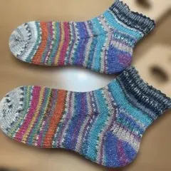 Opal マルチカラー ストライプソックス 150g