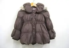メゾピアノ◆リボンデザイン ダウンコート 取外しフード キッズ サイズ120