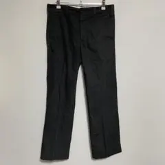 LEESURES リーシュアーズ シンチバック付き ストレートパンツ グレー S