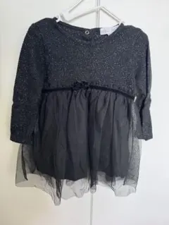 ZARAベビー　黒のスパンコールドレス