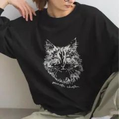 【新品】ルピリアン｜250g裏毛｜スウェット｜猫 プリント｜プルオーバー