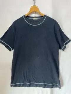 コムデギャルソンオムプリュス オールド ロックステッチ 半袖 Tシャツ 紺 L位