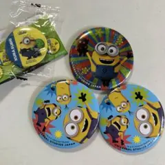 ミニオンズ 缶バッジ 3点セット　USJ くら寿司　ガチャ