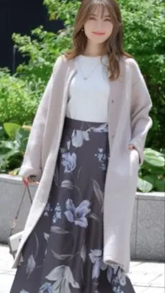 Apuweiser-riche/ふわふわニットロングコート