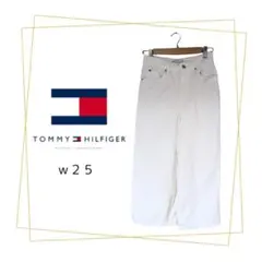 TOMMY HILFIGER ホワイト ワイドレッグデニム