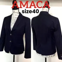 AMACA アマカ ストライプ デザイン テーラードジャケットのサムネイル
