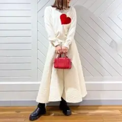ポリーヌブロー　フェルティングハートニット　フリーサイズ