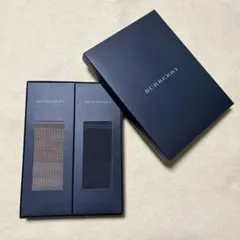 【未使用】箱入り　BURBERRY チェック柄ハンカチ 2枚セット