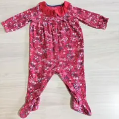 NEXT baby 花柄ロンパース 赤色 60〜70