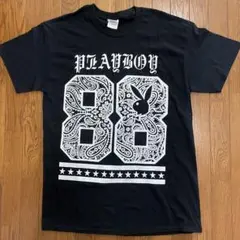 PLAY BOY プレイボーイ 古着 両面プリント Tシャツ ブラック Mサイズ