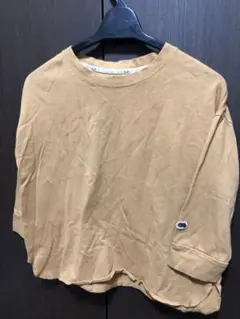 こどもビームス×フルーツオブザルーム黄土色 長袖 Tシャツ コットン