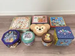 ディズニー USJ ニンテンドーミュージアム お菓子空き缶8点まとめ売りのサムネイル