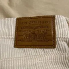 LEVI'S PREMIUM ホワイト コーデュロイ ストレートデニム 25