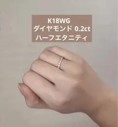 K18ハーフエタニティダイヤモンドリング 0.2カラット 12号 - メルカリ