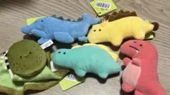 つぶらな瞳恐竜 マスコット キーホルダー 5点セットのサムネイル