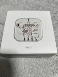 【日本未発売韓国限定】aeae有線イヤホンドット柄 ホワイト/レッド USB-C 韓国限定aeae USBタイプCイヤホン ホワイトxレッドドット新品値引き可