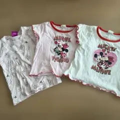 ミニー Tシャツ 3枚セット 90 女の子 ディズニー 半袖 まとめ売り