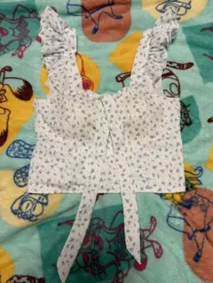 r*.様 フリル付き花柄ビスチェ