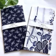 新品　✩.*˚日本製 手ぬぐい ☺︎ 和柄2枚☺︎ 日本風　お土産用人気