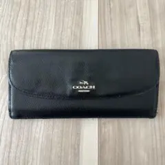 COACH 長財布 ブラック レザー